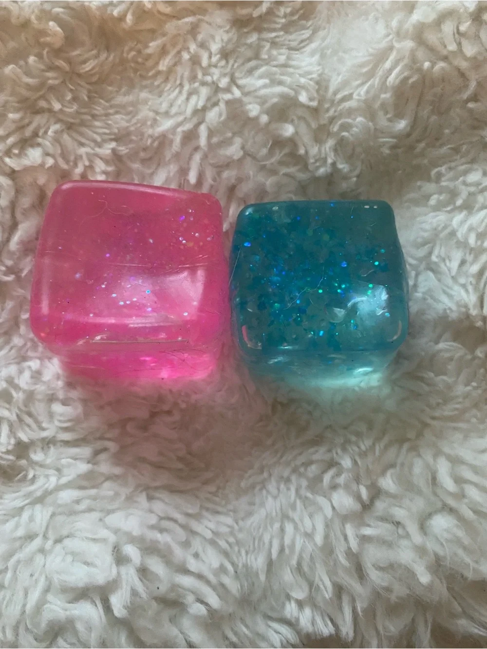 Glitter Needoh dupe Sensory Squishy Toy Set - Blue & Pink